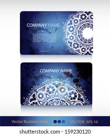 Set of abstract geometric business card