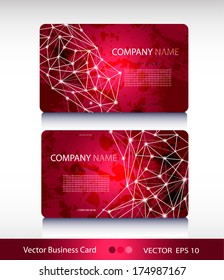 Set of abstract geometric business card