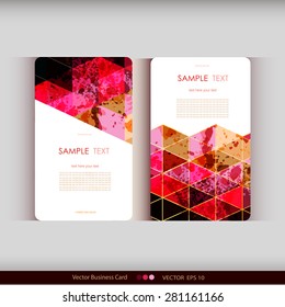 Set of abstract geometric business cards