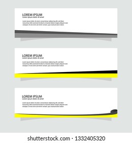 Set of Abstract geometric design banner web template. Simple minimalist Banner flyer design template for header, backdrop, background, advertising - vector illustration
