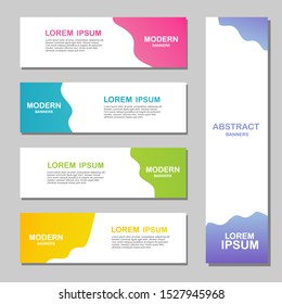set of abstract geometric design banner web template. Modern design  for social media post promotion. Background with text space, hand drawn elements. Sale, discount, promo layout. Vector illustration