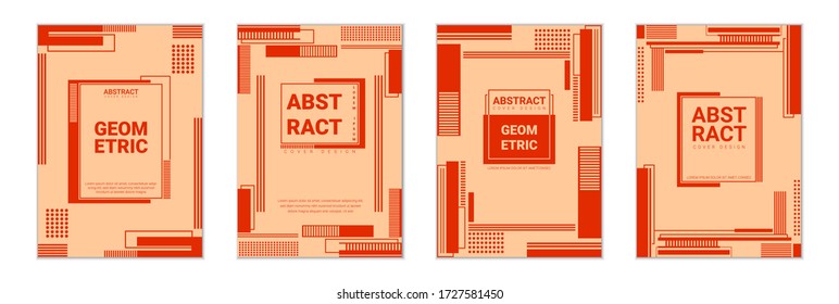 Establecer la cubierta de diseño geométrico abstracto