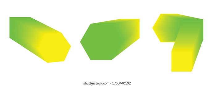 Eine Reihe abstrakter geometrischer Elemente. Modisches minimales Design. Vorlage zum Erstellen eines Logos, Flyers oder einer Präsentation. EPS Vektor 10.