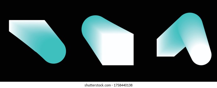 Un conjunto de elementos geométricos abstractos. Diseño mínimo de moda. Plantilla para crear un logotipo, folleto o presentación. Vector EPS 10.