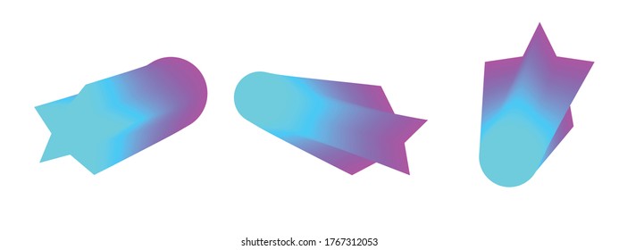 A set of abstract geometric elements. Fashionable minimal design. Template for creating a logo, flyer, or presentation. EPS Vector 10.