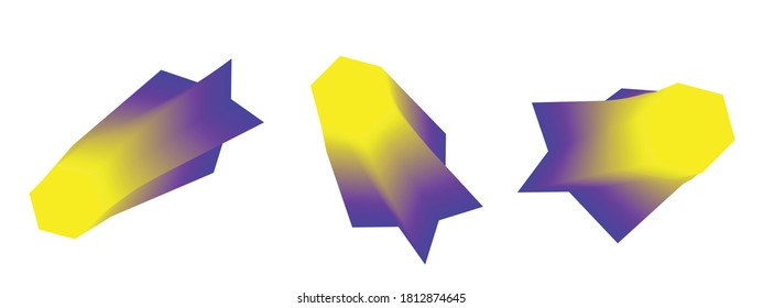 A set of abstract geometric elements. Template for creating a logo, flyer, or design. Vector EPS 10.