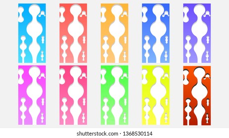 Set Of Abstract Geometric Figures Background