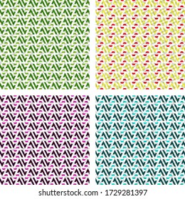 Set of Abstract geometric line pattern background for business brochure cover design. vector banner poster template