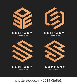 Set of abstract geometric Logo design for Branding and Business Identity