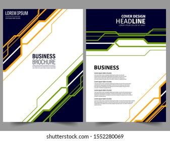 Set Abstract geometric modern annual report flyer Brochure leaflet, the presentation cover, magazine advertising. cover with an abstract background. vector template layout of A4 format