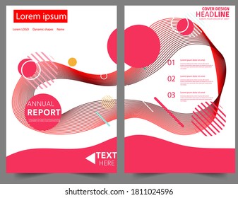 Set Abstract geometric modern annual report flyer Brochure leaflet, the presentation cover, magazine advertising. cover with an abstract background. vector template layout of A4 format