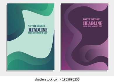 set abstract geometric modern annual report flayer brochure leaflet, the presentation cover, magazine advertising cover with  an abstract backkground. vektor template layout of A4 format format