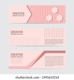 Set of abstract geometric modern banner template with memphis background design. Grow your business Vector
