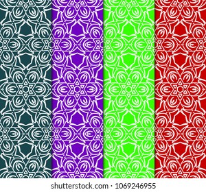 Set of Abstract geometric ornament. Beautiful seamless vector pattern. for Card, print, design, wallpapr
