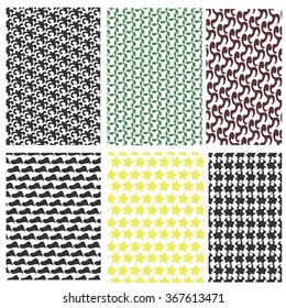 Set of Abstract Geometric Ornaments. 