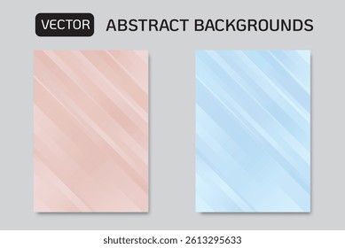 Set of abstract geometric page backgrounds. Technology and business page backgrounds. Dynamic gradient lines.