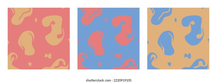 un conjunto de pinturas geométricas abstractas de diferentes colores contrastantes para salvapantallas, álbumes, cubiertas, fondos, tarjetas, carteles, envoltura de regalo, textiles, decoración, redes sociales, logotipos, 