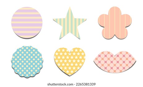 set of abstract geometric pattern colorful element illustration vector eps jpeg png