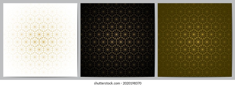    Set of abstract geometric pattern with golden lines.Luxury of black,white,and gold background.Design for decorative,wallpaper; clothing; wrapping.Vector illustration.Eps10