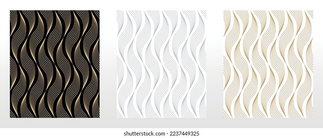 Set of abstract geometric patterns. Seamless vector backgrounds. Colored ornaments Graphic modern patterns Simple lattice graphic design