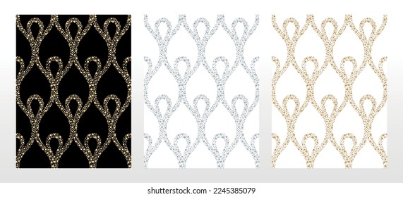 Set of abstract geometric patterns. Seamless vector backgrounds. Colored ornaments Graphic modern patterns Simple lattice graphic design