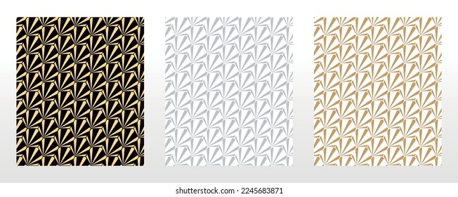 Set of abstract geometric patterns. Seamless vector backgrounds. Colored ornaments Graphic modern patterns Simple lattice graphic design