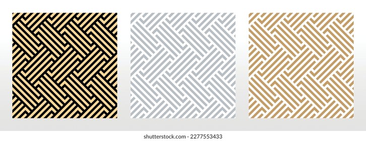 Set of abstract geometric patterns. Seamless vector backgrounds. Colored ornaments Graphic modern patterns Simple lattice graphic design