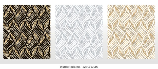 Set of abstract geometric patterns. Seamless vector backgrounds. Colored ornaments Graphic modern patterns Simple lattice graphic design