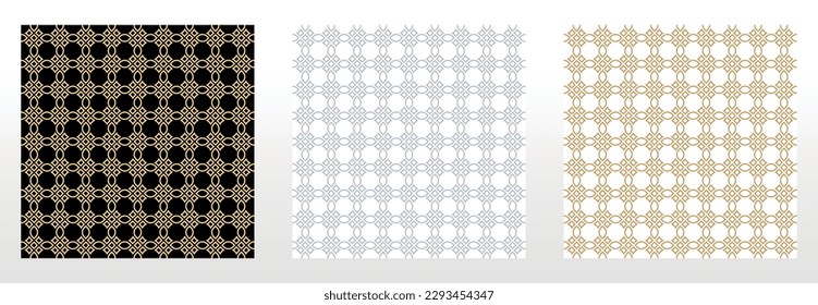 Set of abstract geometric patterns. Seamless vector backgrounds. Colored ornaments Graphic modern patterns Simple lattice graphic design