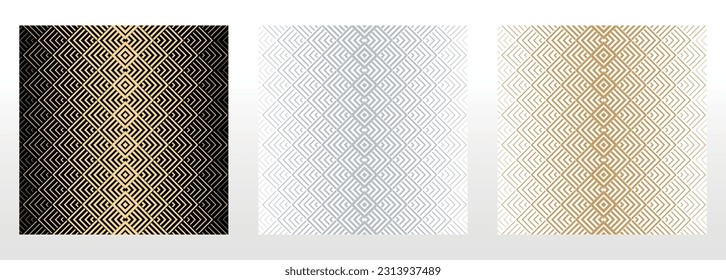 Set of abstract geometric patterns. Seamless vector backgrounds. Colored ornaments Graphic modern patterns Simple lattice graphic design