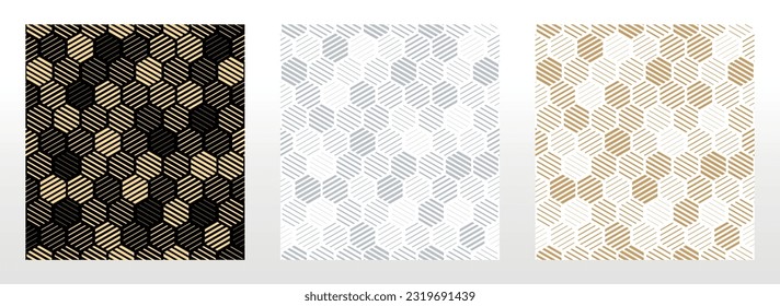 Conjunto de patrones geométricos abstractos. Fondos vectoriales sin inconvenientes. Ornamentos de colores Patrones gráficos modernos Diseño gráfico simple de entramado