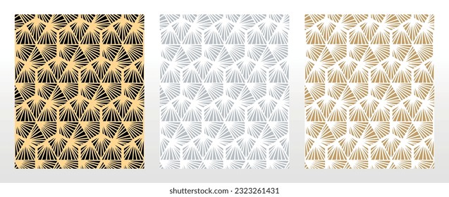 Set of abstract geometric patterns. Seamless vector backgrounds. Colored ornaments Graphic modern patterns Simple lattice graphic design