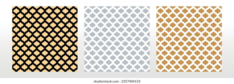 Set of abstract geometric patterns. Seamless vector backgrounds. Colored ornaments Graphic modern patterns Simple lattice graphic design