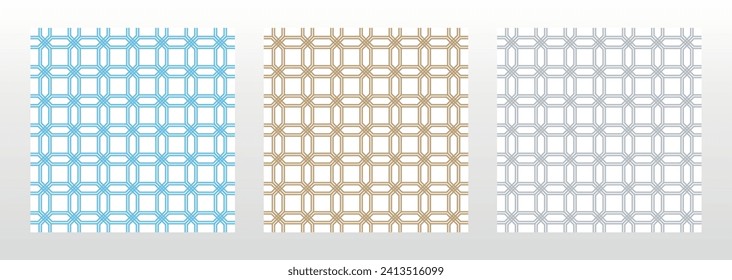 Set of abstract geometric patterns. Seamless vector backgrounds. Colored ornaments Graphic modern patterns Simple lattice graphic design