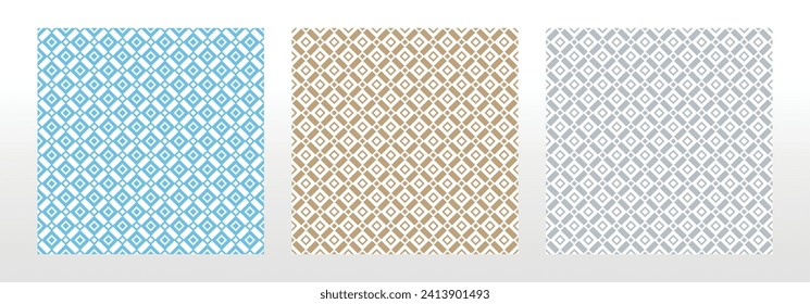 Set of abstract geometric patterns. Seamless vector backgrounds. Colored ornaments Graphic modern patterns Simple lattice graphic design