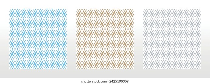 Set of abstract geometric patterns. Seamless vector backgrounds. Colored ornaments Graphic modern patterns Simple lattice graphic design