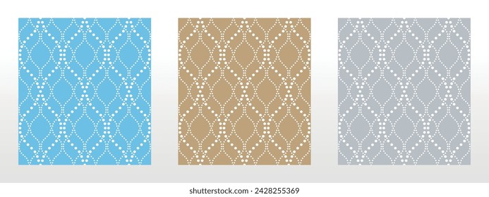 Set of abstract geometric patterns. Seamless vector backgrounds. Colored ornaments Graphic modern patterns Simple lattice graphic design