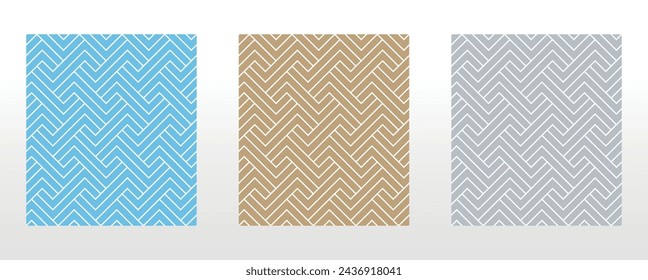 Set of abstract geometric patterns. Seamless vector backgrounds. Colored ornaments Graphic modern patterns Simple lattice graphic design