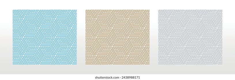 Set of abstract geometric patterns. Seamless vector backgrounds. Colored ornaments Graphic modern patterns Simple lattice graphic design