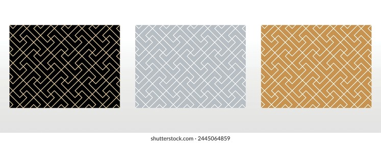 Set of abstract geometric patterns. Seamless vector backgrounds. Colored ornaments Graphic modern patterns Simple lattice graphic design