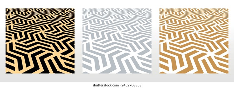 Set of abstract geometric patterns. Seamless vector backgrounds. Colored ornaments Graphic modern patterns Simple lattice graphic design