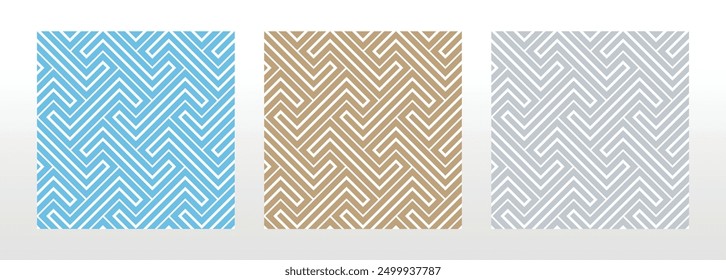 Set of abstract geometric patterns. Seamless vector backgrounds. Colored ornaments Graphic modern patterns Simple lattice graphic design