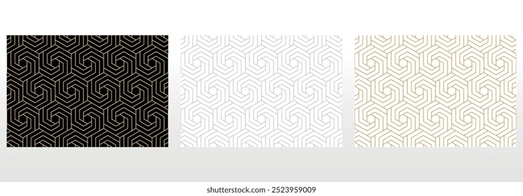 Set of abstract geometric patterns. Seamless vector backgrounds. Colored ornaments Graphic modern patterns Simple lattice graphic design