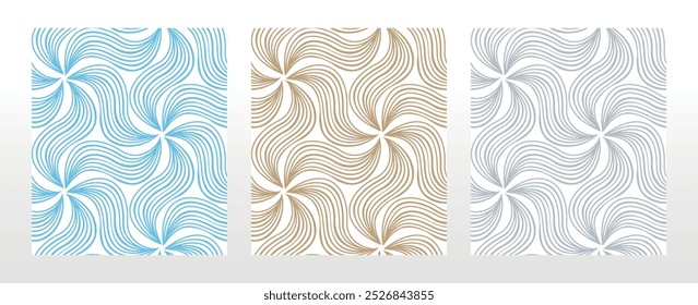 Set of abstract geometric patterns. Seamless vector backgrounds. Colored ornaments Graphic modern patterns Simple lattice graphic design