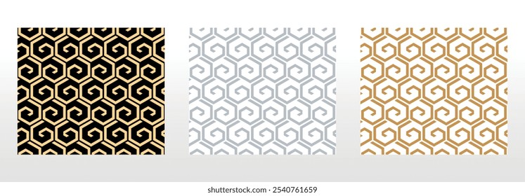 Set of abstract geometric patterns. Seamless vector backgrounds. Colored ornaments Graphic modern patterns Simple lattice graphic design