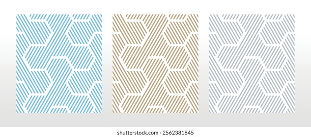Set of abstract geometric patterns. Seamless vector backgrounds. Colored ornaments Graphic modern patterns Simple lattice graphic design