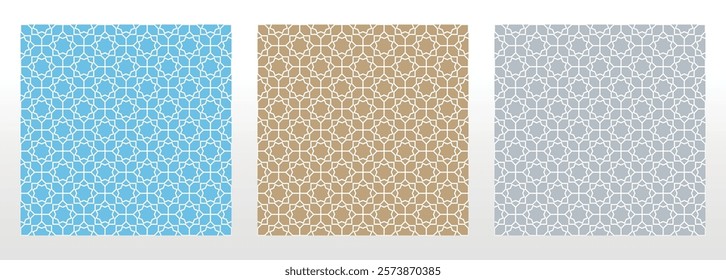 Set of abstract geometric patterns. Seamless vector backgrounds. Colored ornaments Graphic modern patterns Simple lattice graphic design
