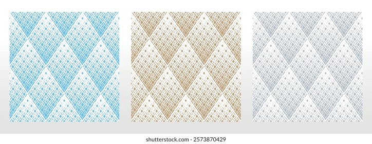 Set of abstract geometric patterns. Seamless vector backgrounds. Colored ornaments Graphic modern patterns Simple lattice graphic design