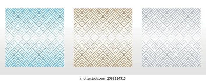 Set of abstract geometric patterns. Seamless vector backgrounds. Colored ornaments Graphic modern patterns Simple lattice graphic design