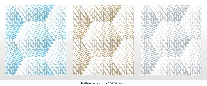 Set of abstract geometric patterns. Seamless vector backgrounds. Colored ornaments Graphic modern patterns Simple lattice graphic design